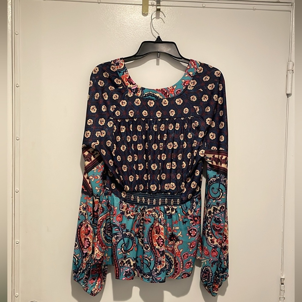 Free People Multi Colored Multi Patterned Ls Silk… - image 4